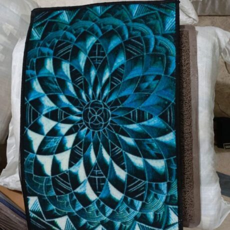 Blue Color Doormats In Leather