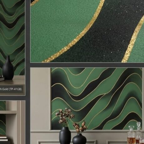 Green Color waves Wallpaper